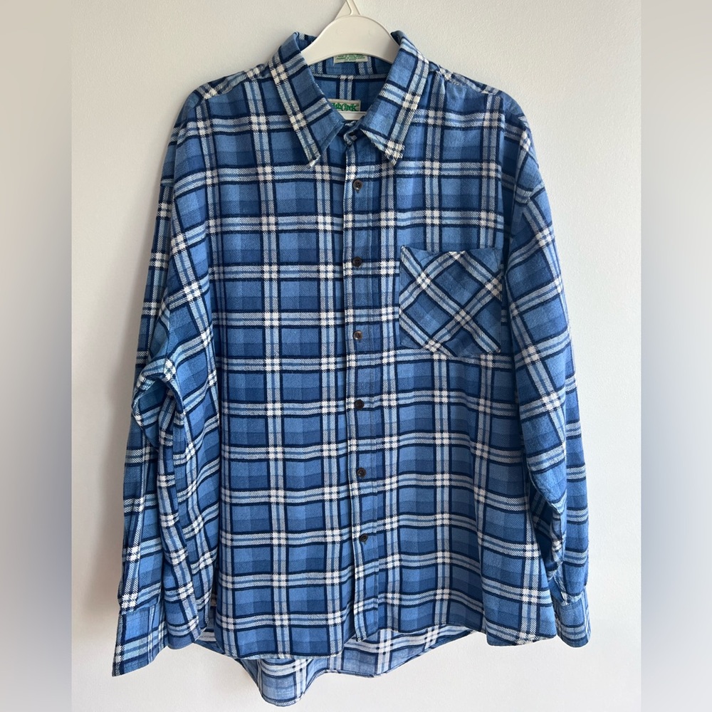 Vintage Men’s button down shirt bAsh Creek Trading 1980s Plaid large